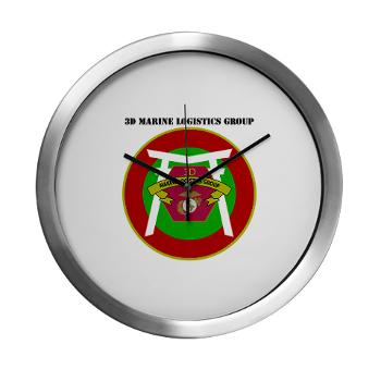 3MLG - M01 - 03 - 3rd Marine Logistics Group with Text - Modern Wall Clock - Click Image to Close